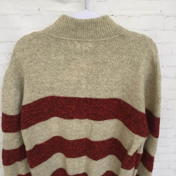Vintage BOG SPORT Wool Henley Sweater Striped Grandpa Style MEN'S Sz XL NEW - Picture 6 of 9